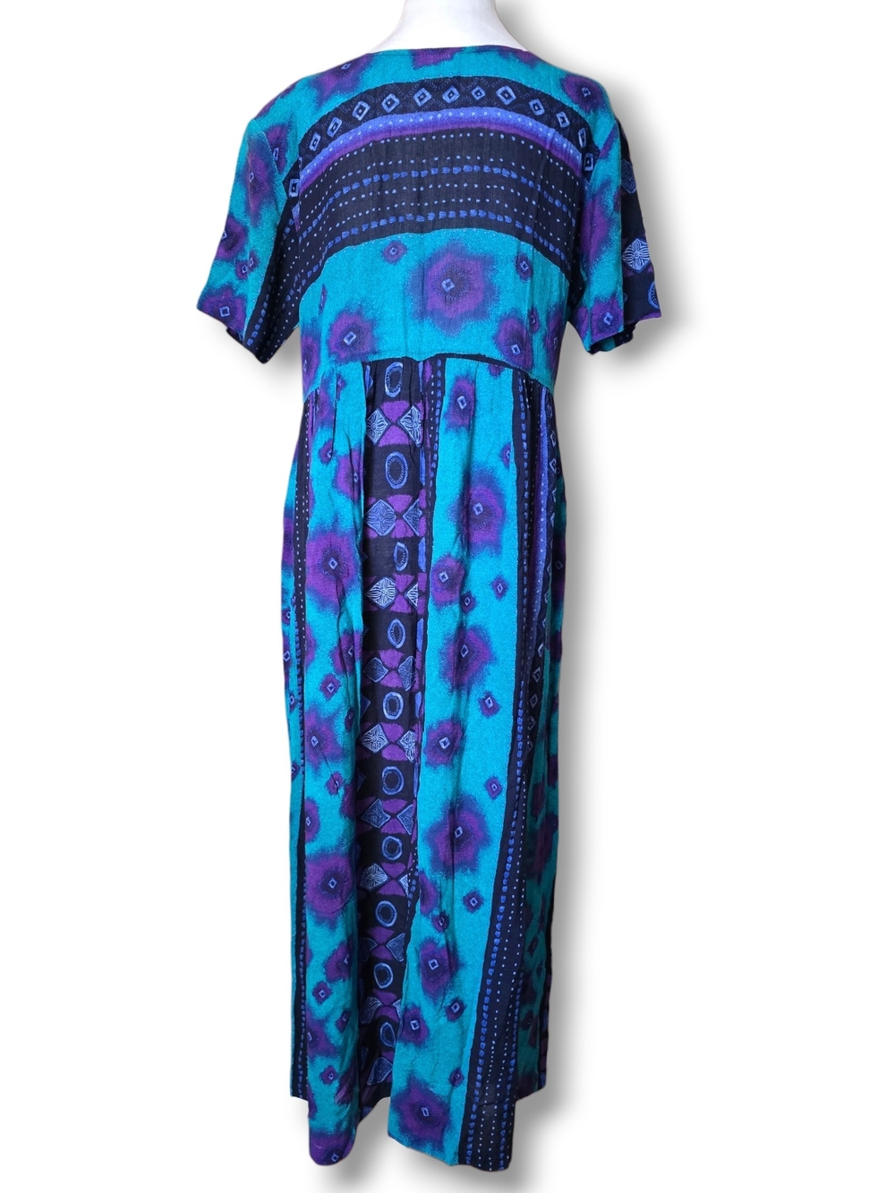 Vintage Rabbit Rabbit Rabbit Vibrant Maxi Dress - Size 8 - Picture 3 of 8